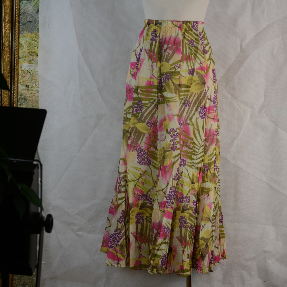 Sharon Young floral multicoloured skirt SZ L